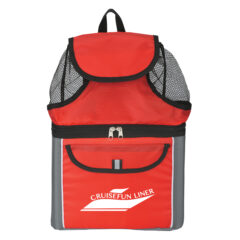 All-In-One Cooler Beach Backpack – 6 cans - 3026_RED_Silkscreen