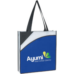 Non-Woven Conference Tote Bag - 3032_ROYBLK_Colorbrite