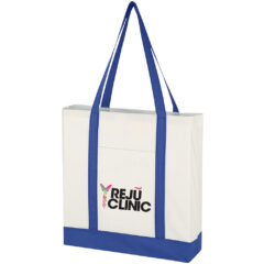 Non-Woven Tote Bag with Trim Colors - 3034_WHTROY_Colorbrite