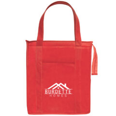Non-Woven Insulated Shopper Tote Bag - 3037_RED_Silkscreen