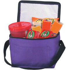 Non-Woven Six Pack Cooler Bag - 3046_PUR_Open_Blank