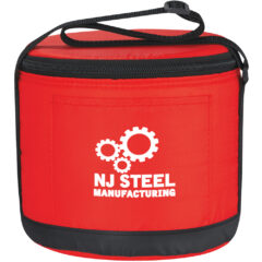 Cans-To-Go Round Cooler Bag – 6 cans - 3050_RED_Silkscreen
