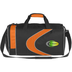 Sports Duffel Bag - 3127_ORNBLK_Colorbrite