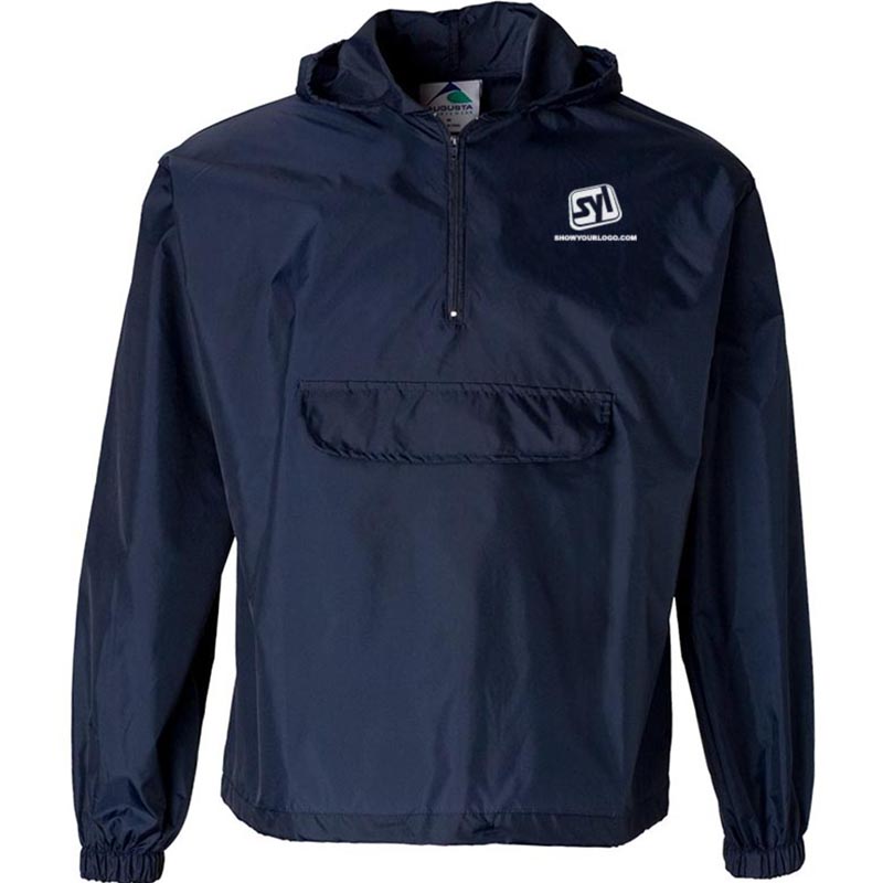 Packable Lightweight Jackets with Logo - Navy Blue