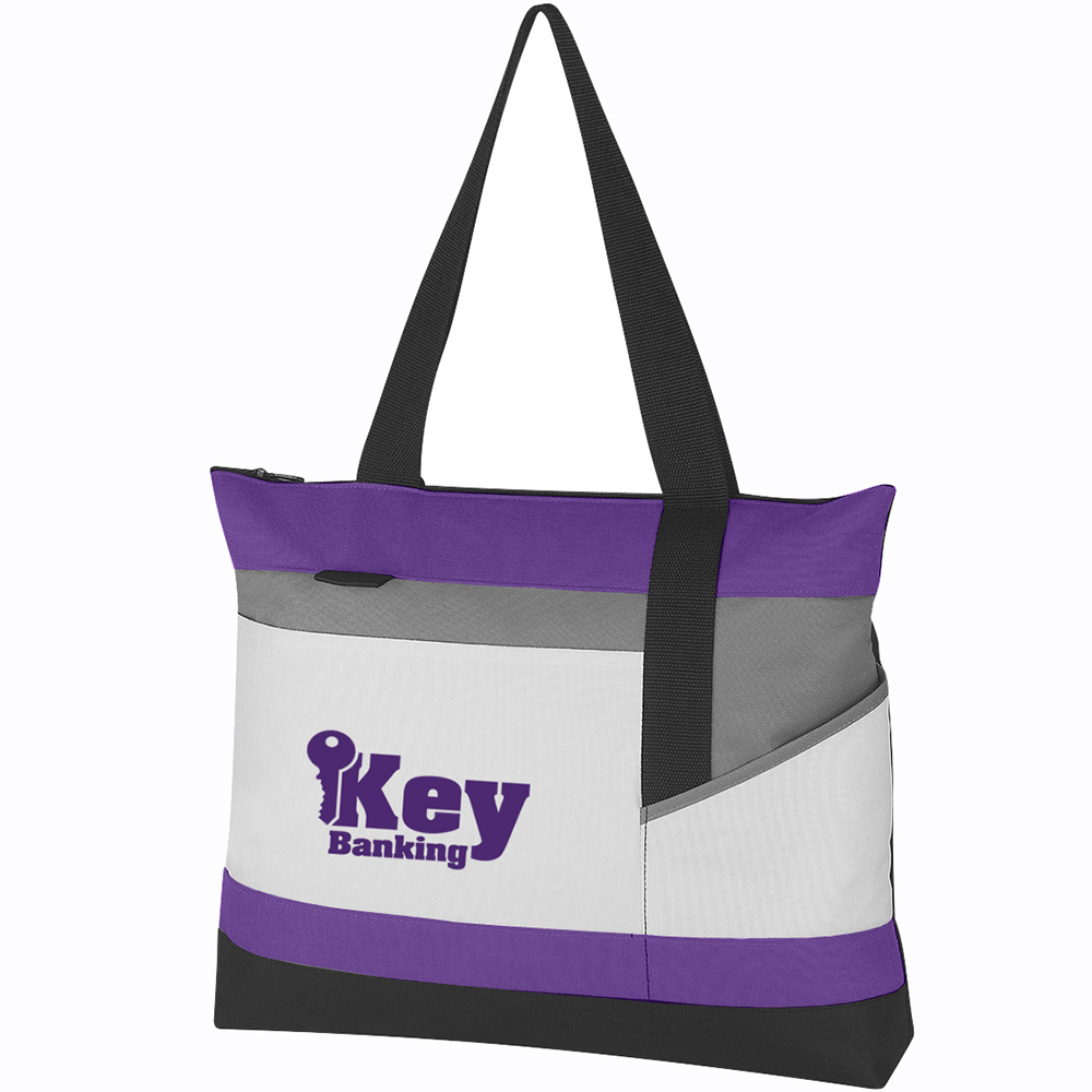Advantage Tote Bag - 3189_WHTPUR_Silkscreen