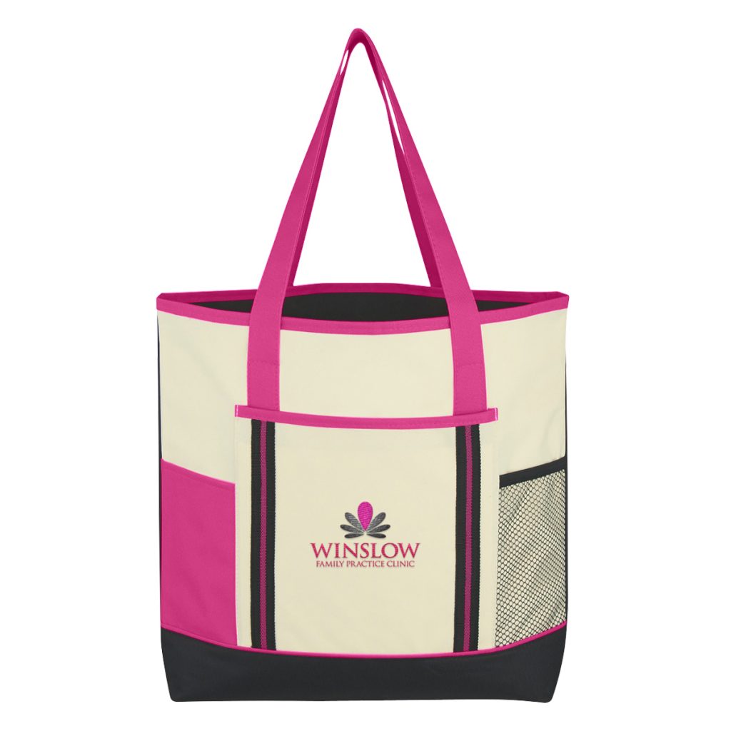 Berkshire Tote Bag - 3190_NATFUSBLK_Embroidery