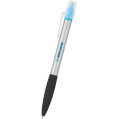 Neptune Pen with Highlighter - 320_SILBLU_Silkscreen