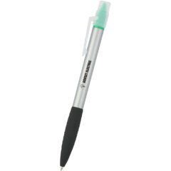 Neptune Pen with Highlighter - 320_SILGRN_Silkscreen