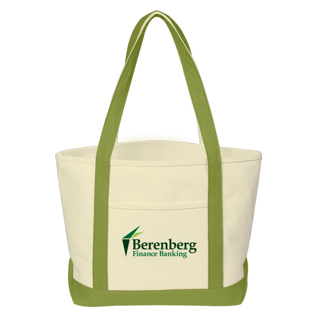 Heavy Cotton Canvas Boat Tote - 3230_NATLIM_Colorbrite