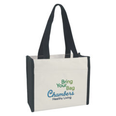 Heavy Cotton Canvas Tote Bag - 3234_NATBLK_Embroidery