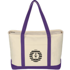 Large Starboard Cotton Canvas Tote Bag - 3235_NATPUR_Silkscreen