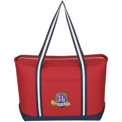 Large Cotton Canvas Admiral Tote - 3236_REDNAV_Embroidery