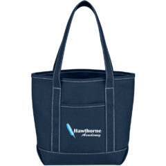 Small Cotton Canvas Yacht Tote Bag - 3251_NAV_Colorbrite
