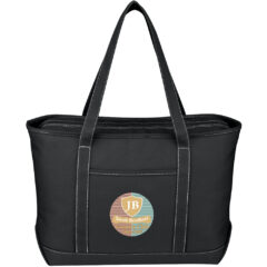 Large Cotton Canvas Yacht Tote - 3255_BLK_Colorbrite