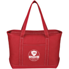 Large Cotton Canvas Yacht Tote - 3255_RED_Silkscreen