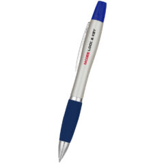 Twin-Write Pen with Highlighter - 326_SILBLU_Silkscreen