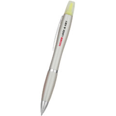 Twin-Write Pen with Highlighter - 326_SILSIL_Silkscreen