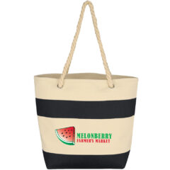 Cruising Tote With Rope Handles - 3276_NATBLK_Colorbrite