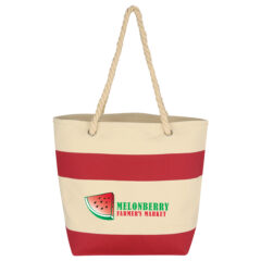 Cruising Tote With Rope Handles - 3276_NATRED_Colorbrite