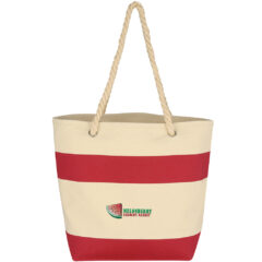 Cruising Tote With Rope Handles - 3276_NATRED_Embroidery