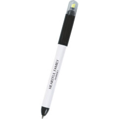 Twin-Write Pen with Highlighter - 328_WHT_Silkscreen