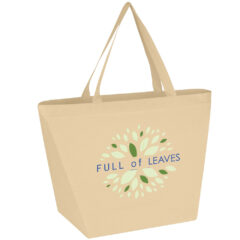 Non-Woven Budget Shopper Tote Bag - 3333_NAT_Colorbrite