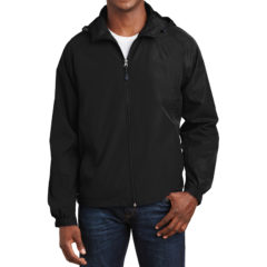 Sport-Tek® Hooded Raglan Jacket - 3339-Black-1-JST73BlackModelFront-1200W