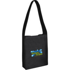 Non-Woven Messenger Tote with Hook and Loop Closure - 3367_BLK_Colorbrite