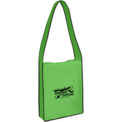 Non-Woven Messenger Tote with Hook and Loop Closure - 3367_LIM_Silkscreen