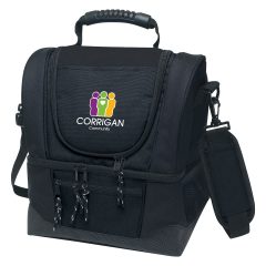 Dual Compartment Cooler Bag – 12 cans - 3501_BLK_Colorbrite
