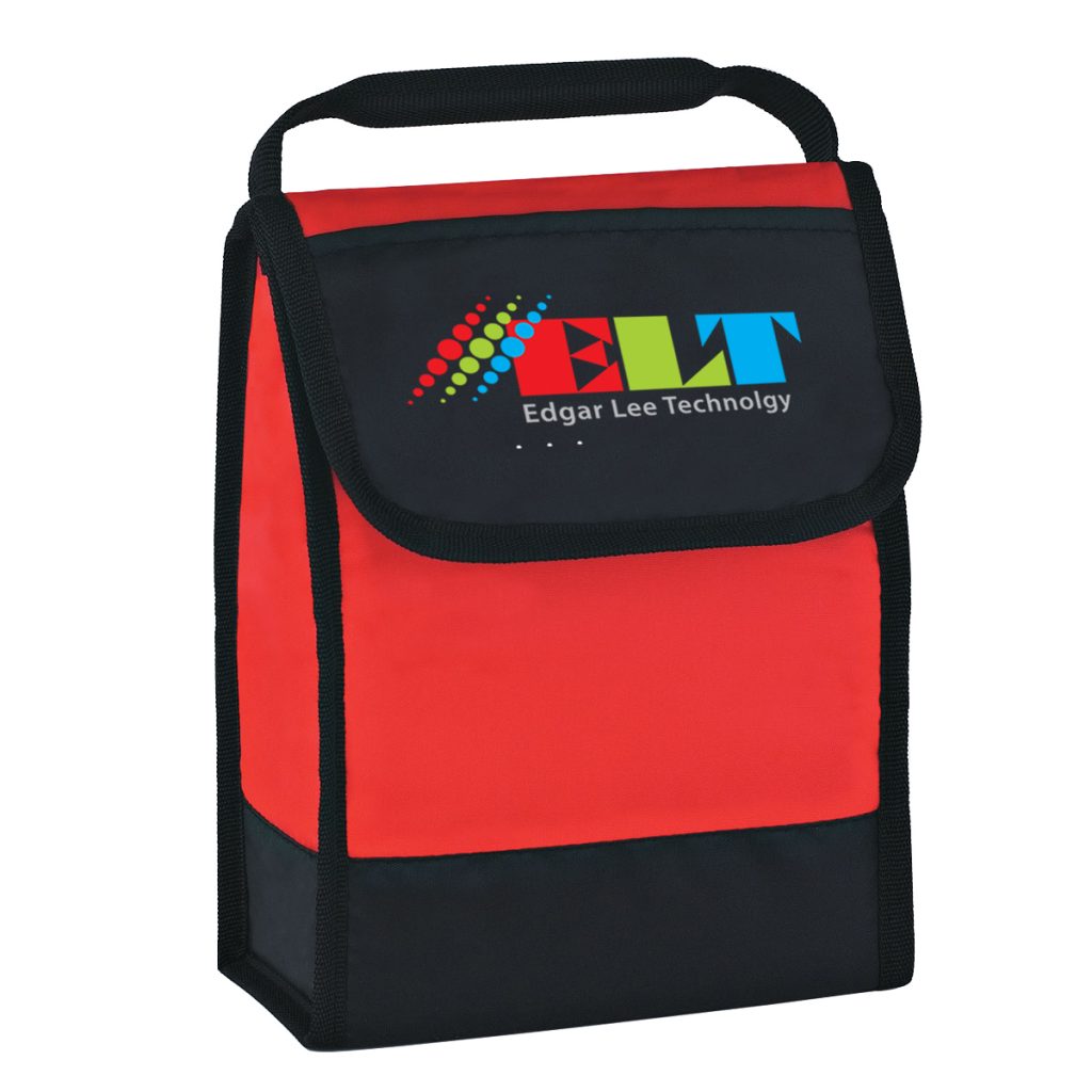 Folding Identification Lunch Bag - 3515_RED_Colorbrite