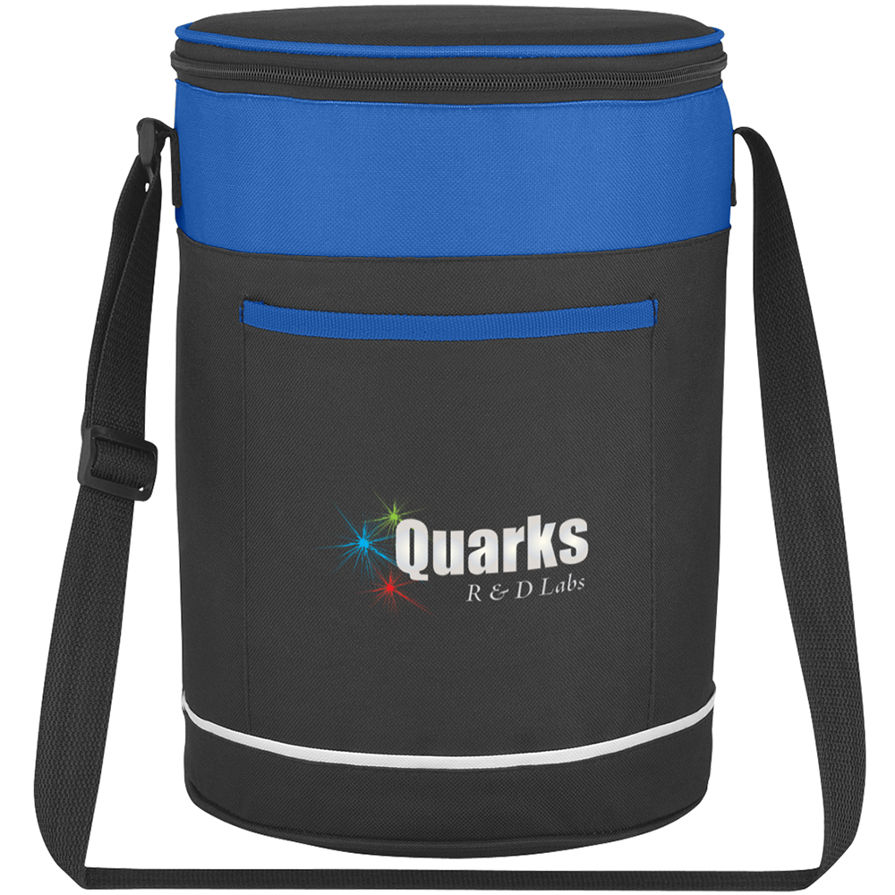 Barrel Buddy Round Cooler Bag – 14 cans - 3556_BLKROY_Colorbrite