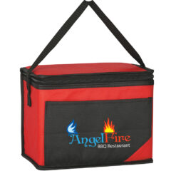 Non-Woven Chow Time Cooler Bag - 3562_BLKRED_Colorbrite