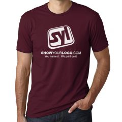 Next Level Fitted Men’s Crew T-Shirt - 3600 maroon 3600_66_z
