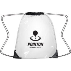 Clear EVA Drawstring Backpack - 3602_CLRBLK_Silkscreen