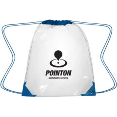 Clear EVA Drawstring Backpack - 3602_CLRROY_Silkscreen