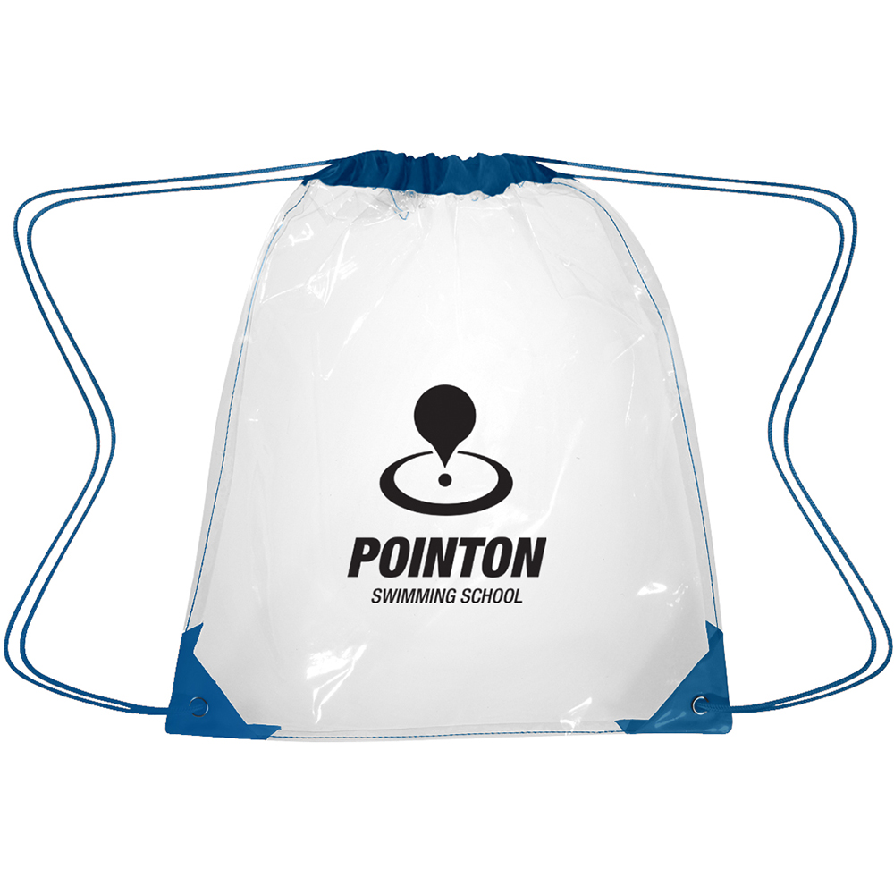 Clear EVA Drawstring Backpack - 3602_CLRROY_Silkscreen