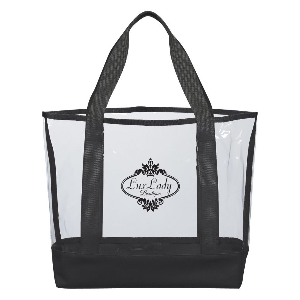 Clear Casual Tote Bag - 3604_CLRBLK_Silkscreen