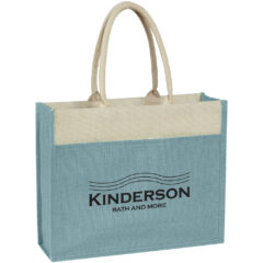 Jute Tote Bag With Front Pocket - 3617_BLLNAT_Silkscreen