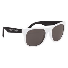 Rubberized Sunglasses - 4000_WHTBLK_Silkscreen