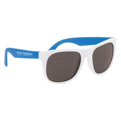 Rubberized Sunglasses - 4000_WHTBLU_Silkscreen