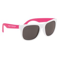 Rubberized Sunglasses - 4000_WHTPNK_Silkscreen