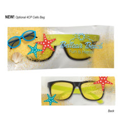 Tinted Lenses Rubberized Sunglasses - 4001_Sunglasses_Clear_Cellobag
