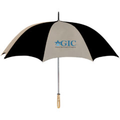 Golf Umbrella – 60″ Arc - 4021_KHKBLK_Colorbrite