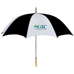 Golf Umbrella – 60″ Arc - 4021_WHTBLK_Colorbrite
