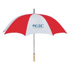 Golf Umbrella – 60″ Arc - 4021_WHTRED_Colorbrite