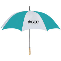 Golf Umbrella – 60″ Arc - 4021_WHTTEA_Silkscreen