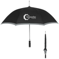 Edge Two-Tone Umbrella – 46″ Arc - 4036_BLKGRA_Silkscreen