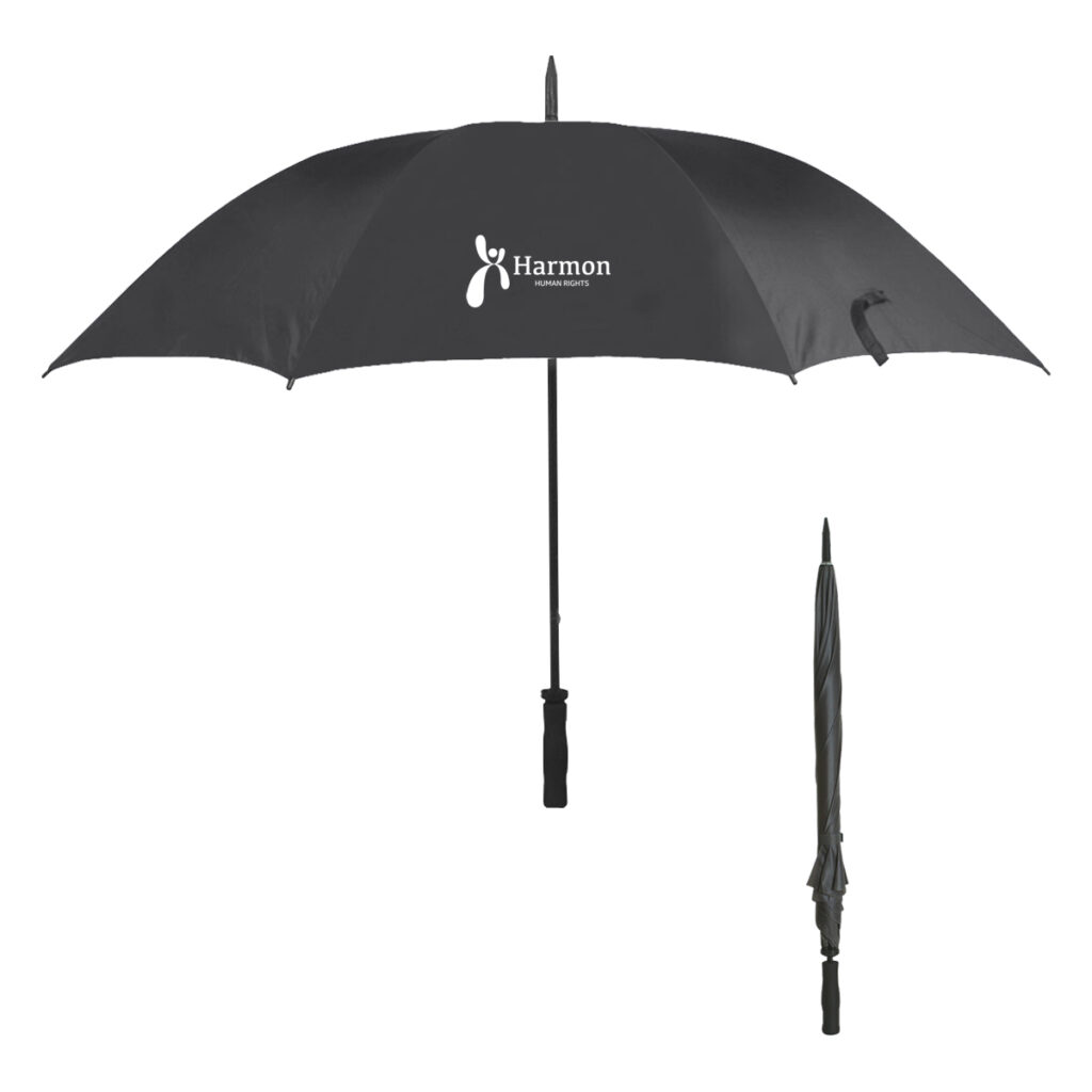 Ultra Lightweight Umbrella – 60″ Arc - 4038_BLK_Silkscreen