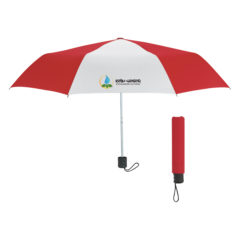 Budget Telescopic Umbrella – 42″ Arc - 4130_REDWHT_Colorbrite